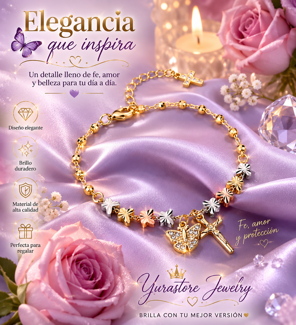 Pulsera Mariposa de Fe y Elegancia