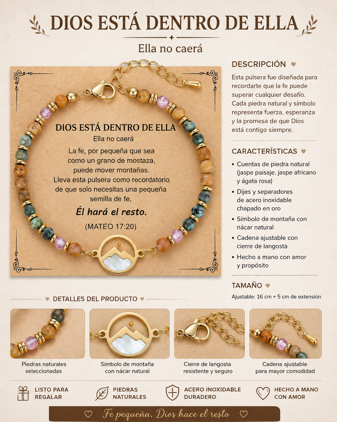 Pulsera promesa de Dios