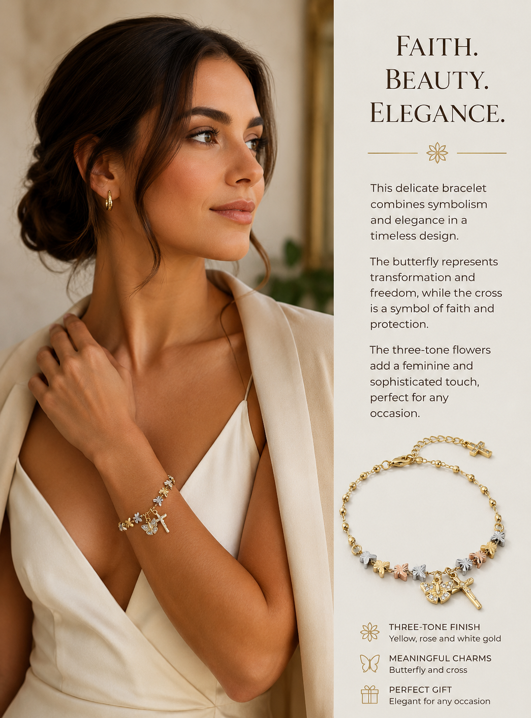 Pulsera Mariposa de Fe y Elegancia
