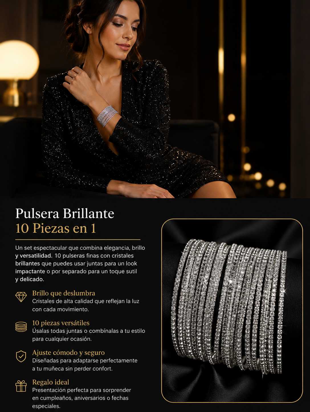 Pulsera Brillante
10 Piezas en 1