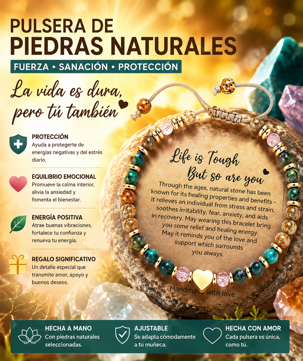 Pulsera de piedras naturales